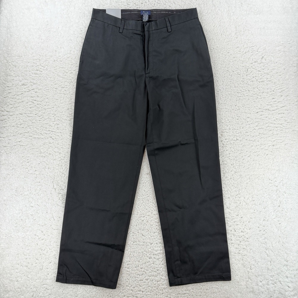 GH Bass Mens Supreme Chino Pants Straight Leg Classic Fit Black Utility Work NWT